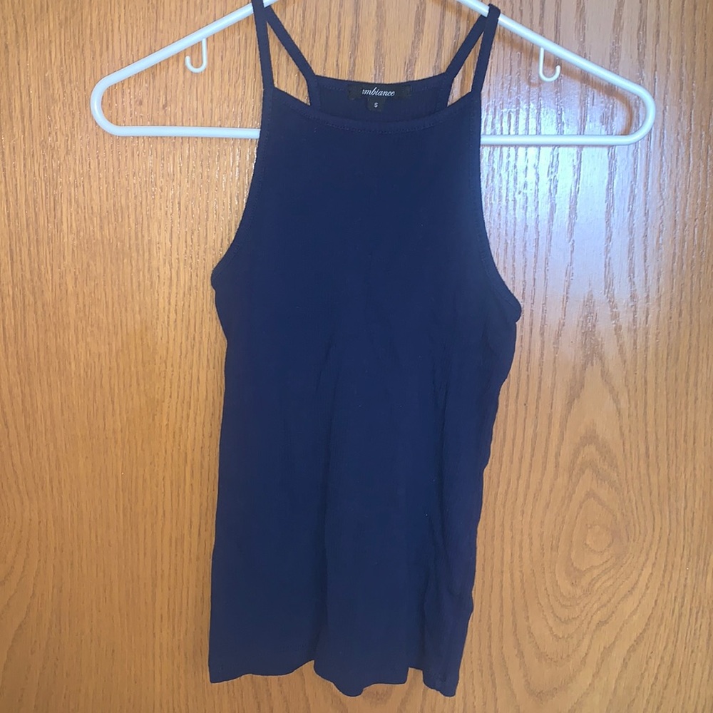 Ambiance Blue Razor Back Tank Top